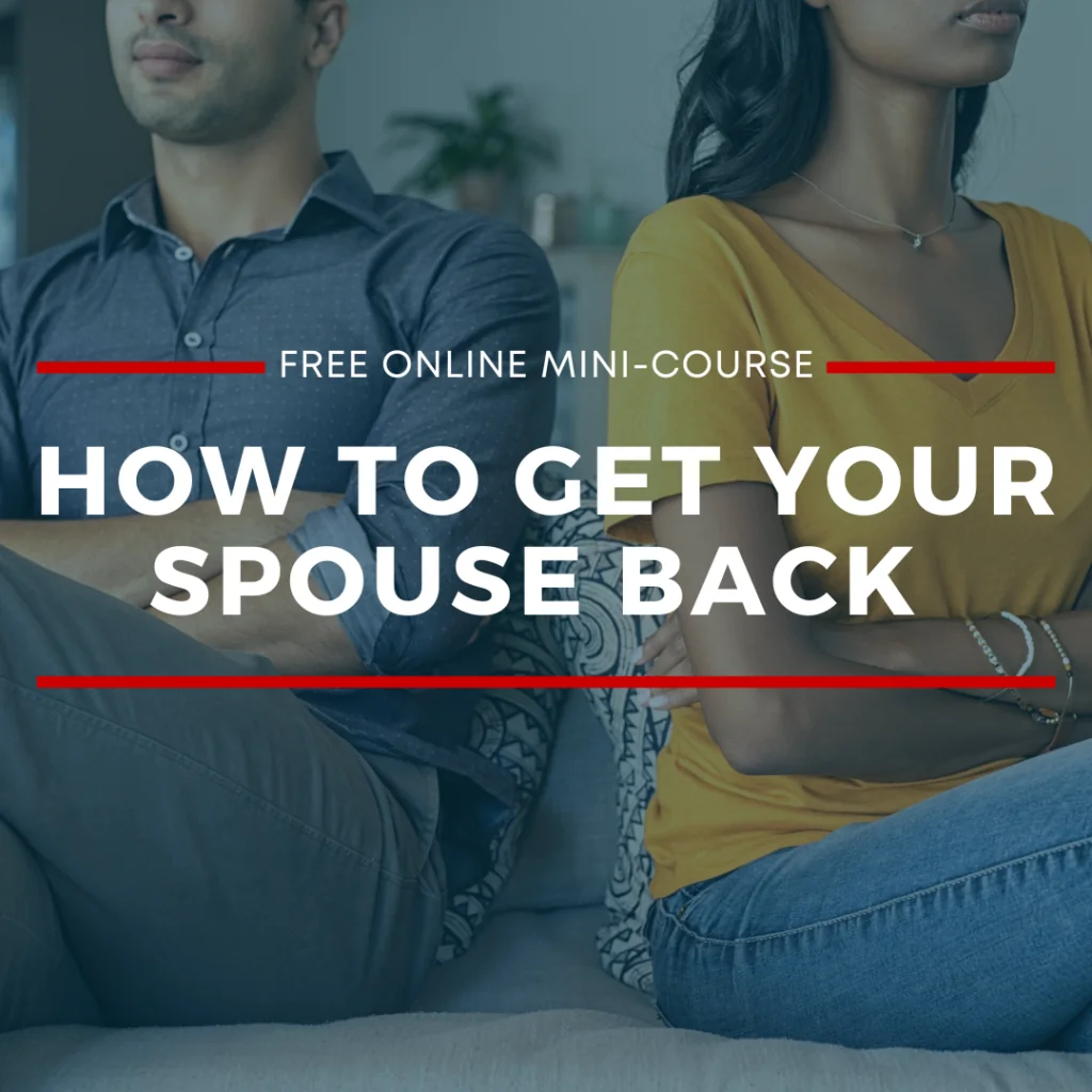 Start the free Get Your Spouse Back training from Marriage Helper